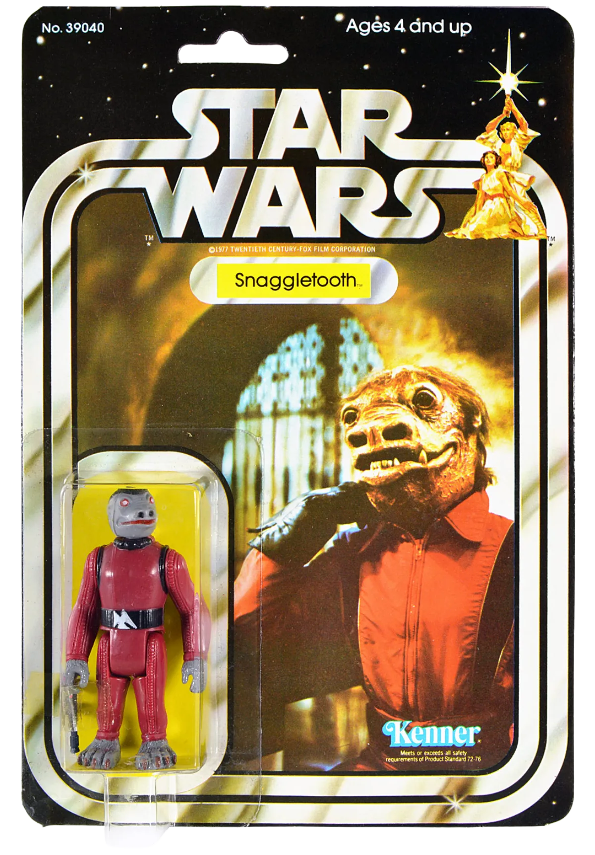 Originele Kenner-kaart van Snaggletooth uit 1978