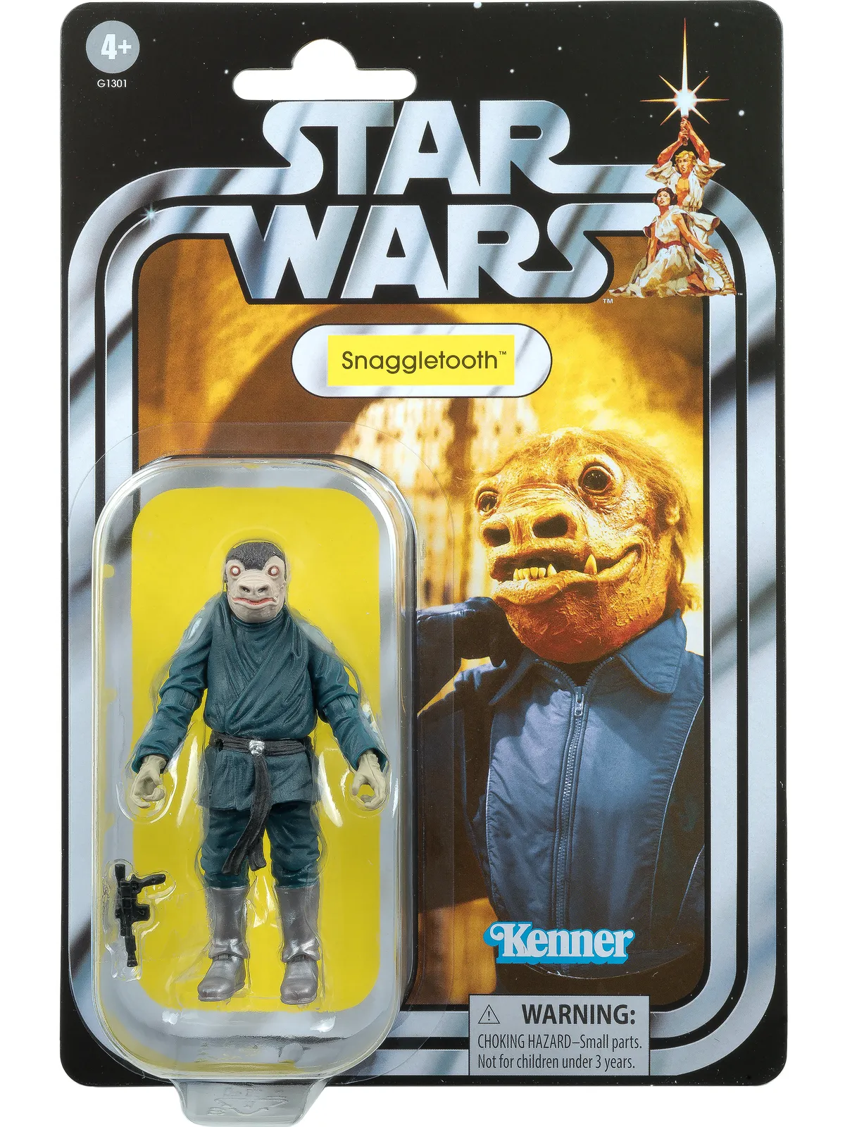 Moderne kaart VC379 Snaggletooth uit 2025 met dezelfde Kenner-naam en het Kenner-logo