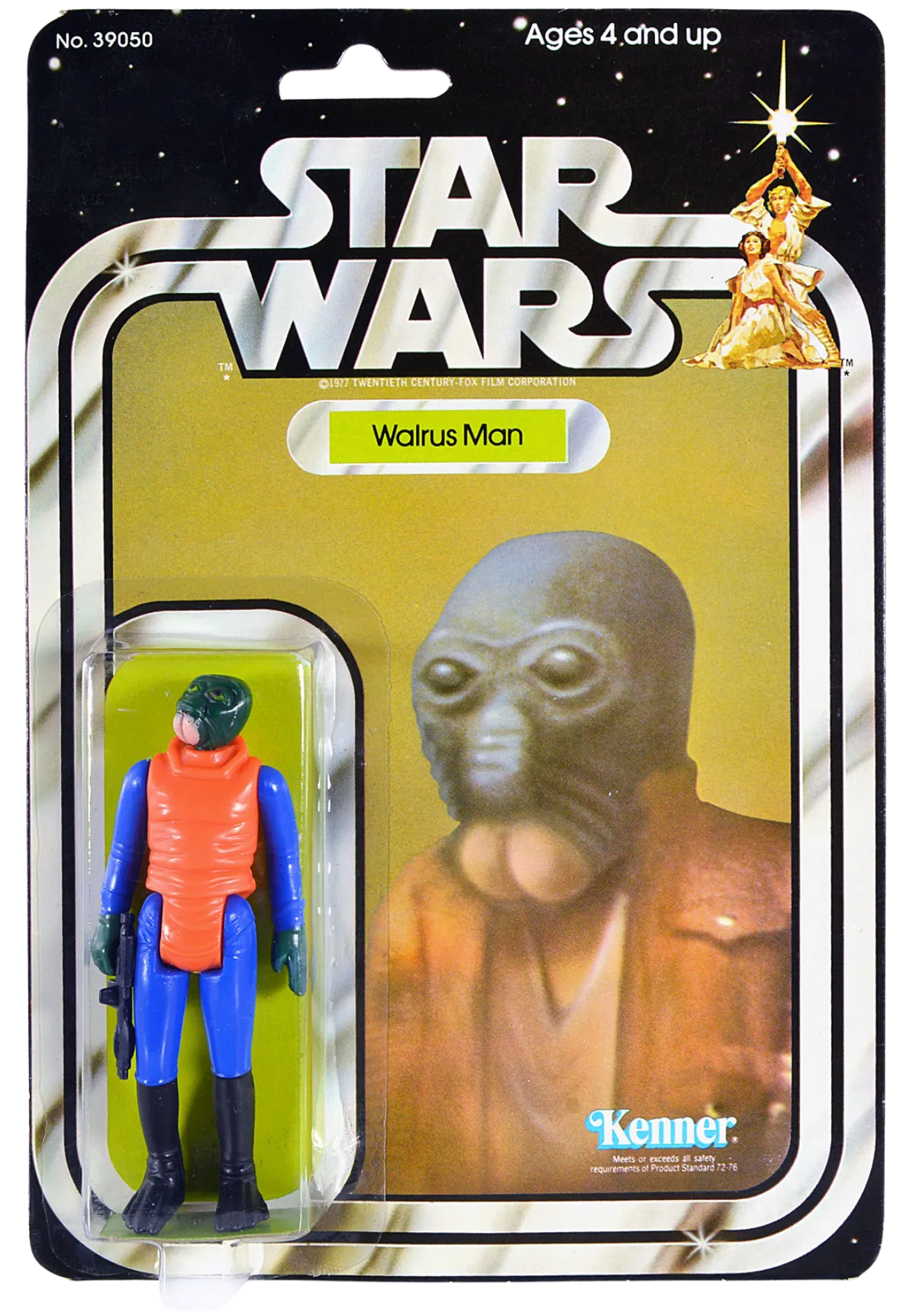 Originele Kenner-kaart van Walrus Man uit 1978