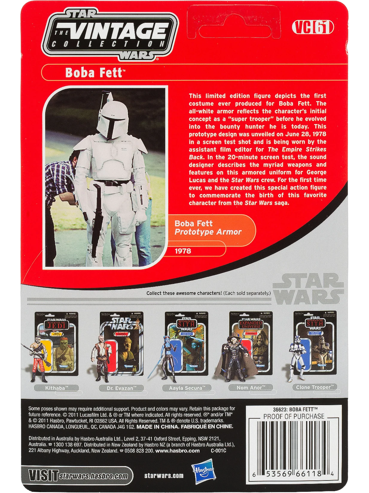 Achterkant van Boba Fett (Prototype Armor) (VC61)