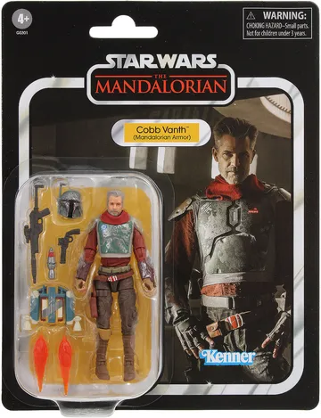 Cobb Vanth (Mandalorian Armor), een enkele figuur op de Deluxe-trede